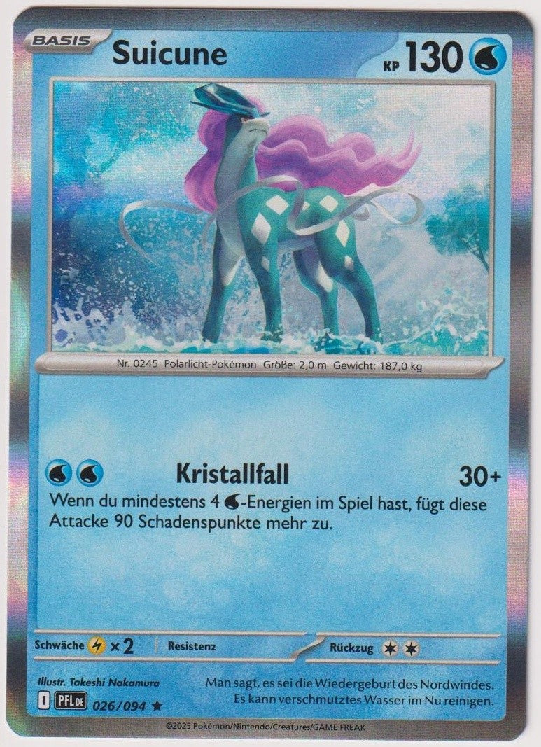 Pokemon TCG Suicune #26/094 Rare (R) Holo Deutsch 2025 – Bild 1