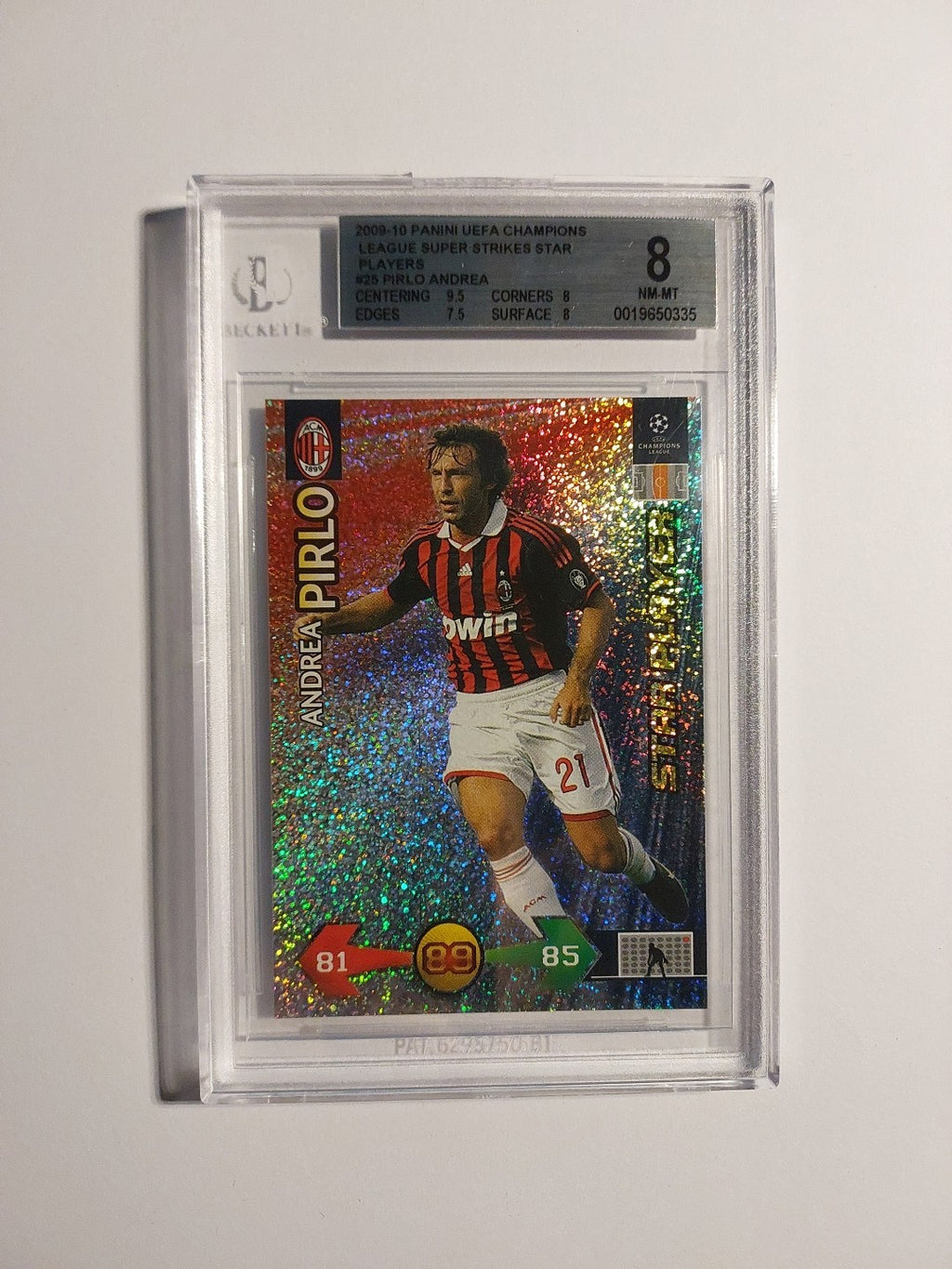 Panini Champions League 2009-10 Andrea Pirlo Mailand Parallel Star Player BGS 8 – Bild 1