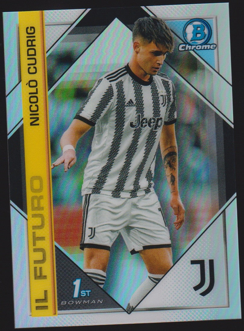Topps Chrome 2023-24 Nicolò Cudrig Juventus Parallel Refractor Nr. 1 – Bild 1