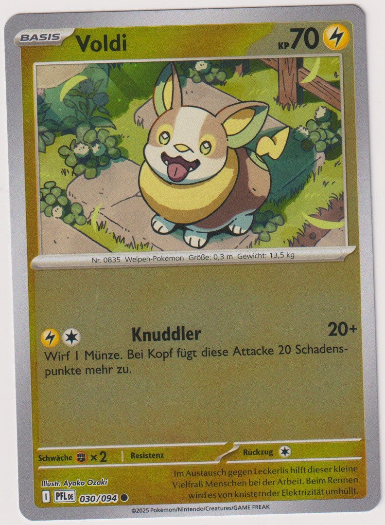 Pokemon TCG Voldi #30/094 Common (C) Reverse Holo Deutsch 2025 – Bild 1
