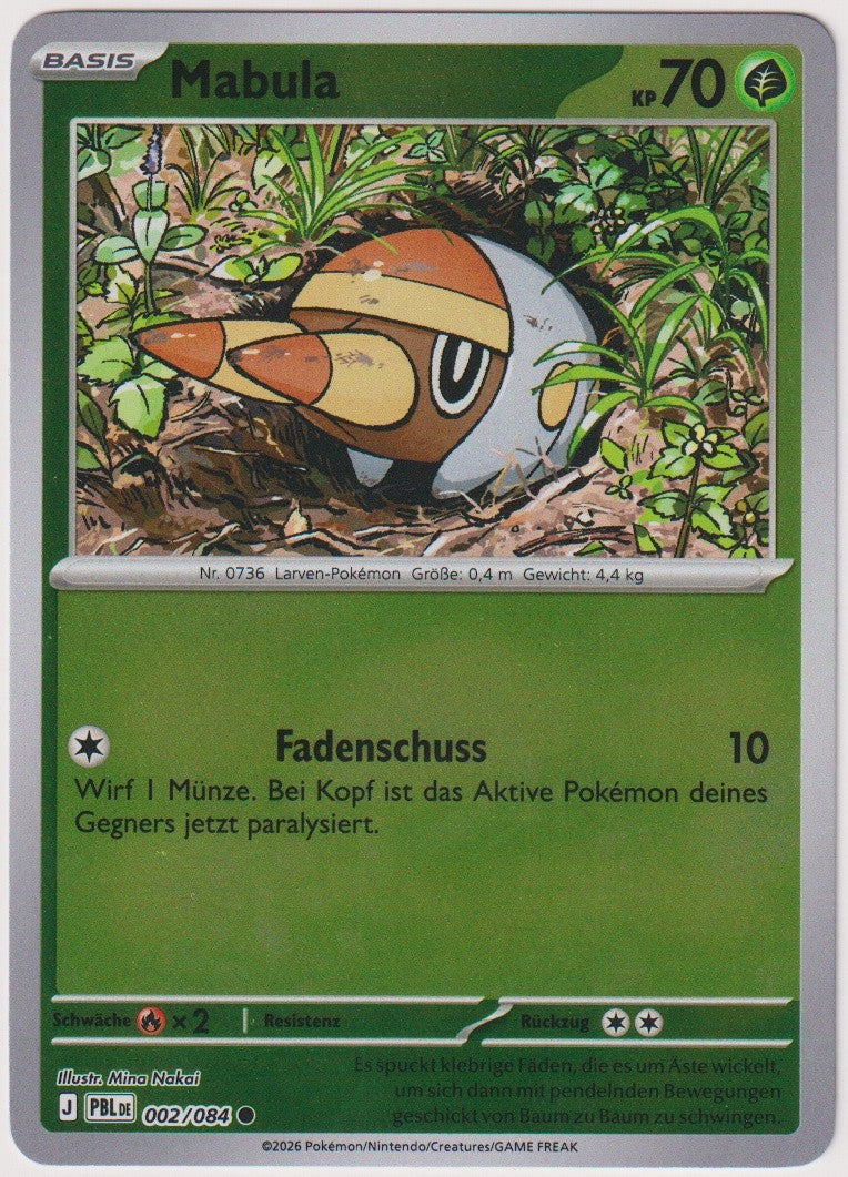 Pokemon TCG Grubbin #2/084 Common (C) Reverse Holo Deutsch 2026 – Bild 1