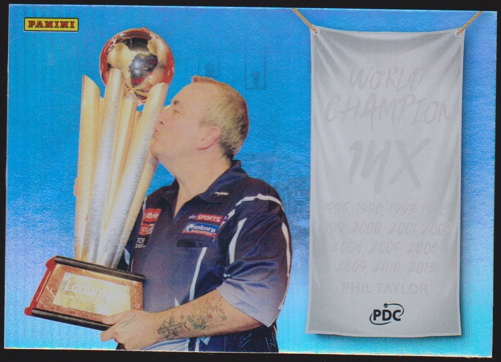 Panini PDC World Championship 2026 Phil Taylor "The Power" Refractor Parallel – Bild 1