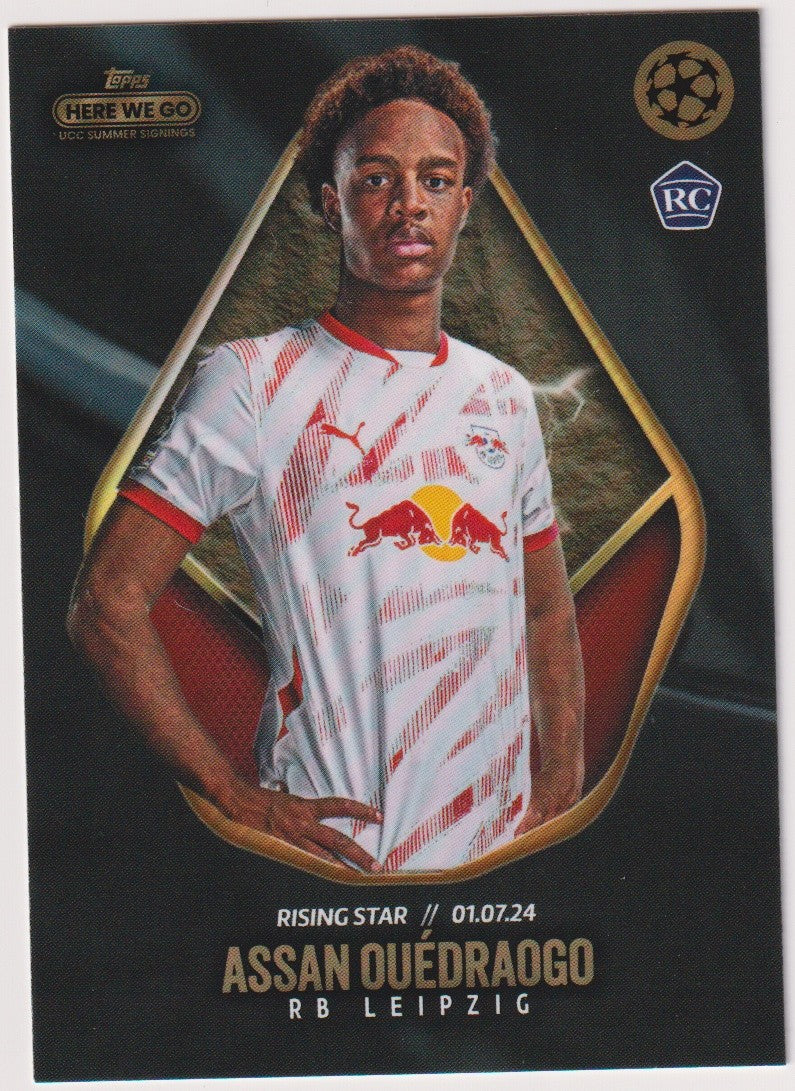 Topps UCC 2023-24 Assan Ouédraogo Rookie RB Leipzig Champions League Parallel – Bild 1