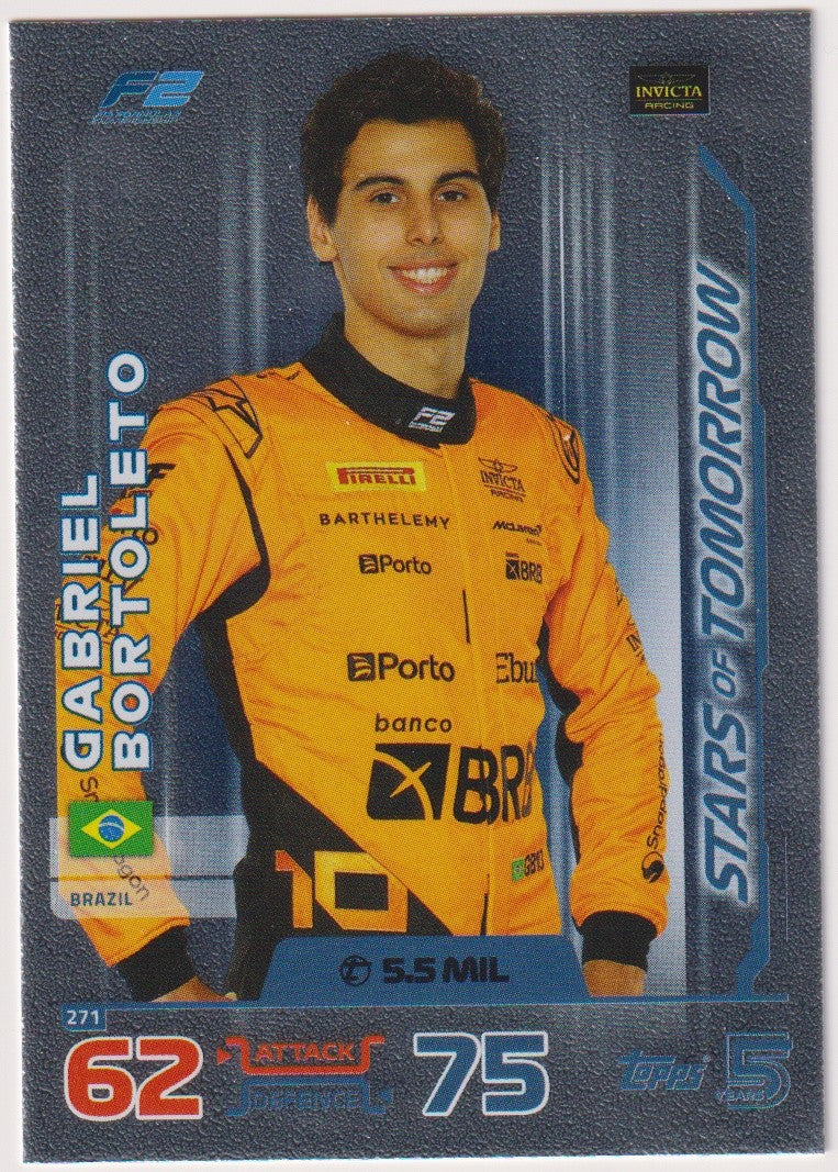 Topps Turbo Attax 2024 Gabriel Bortoleto Invicta Racing Parallel Rare Nr. 271 – Bild 1