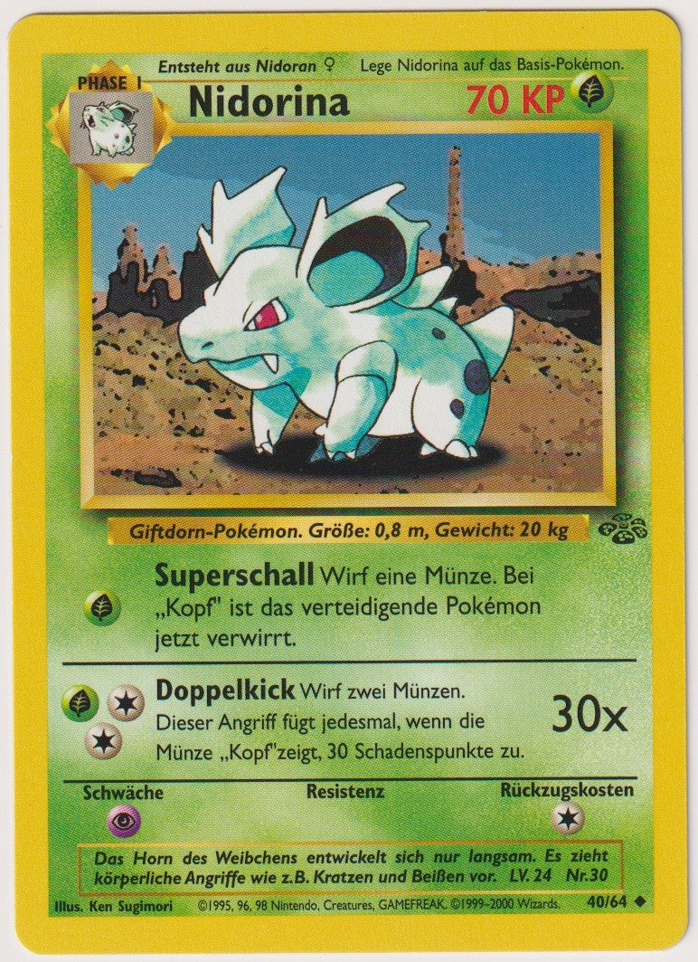Pokemon TCG Nidorina #40/064 Uncommon (U) Non-Holo Deutsch – Bild 1