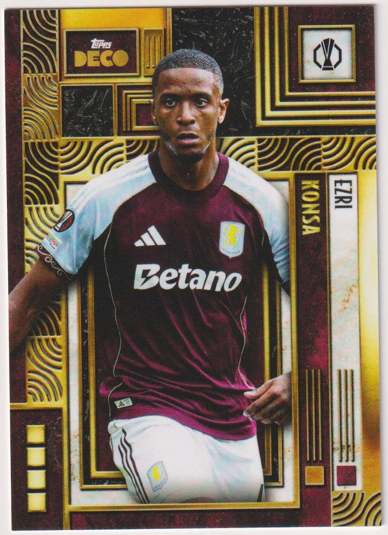 Topps Current Stars 2024-25 Ezri Konsa Aston Villa UEFA Europa League Parallel – Bild 1