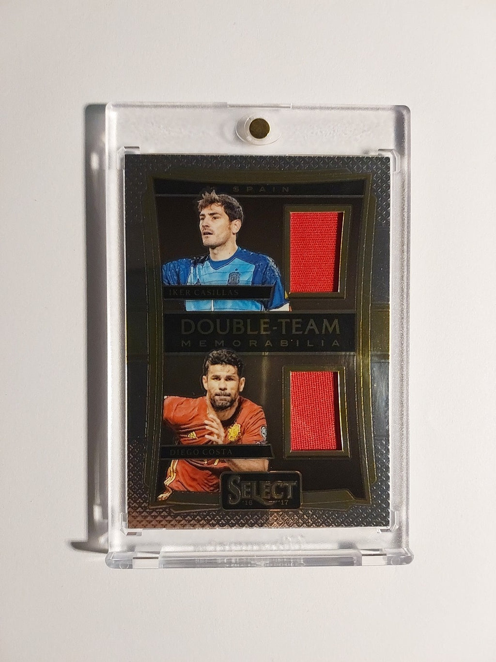 Panini Select 2016-17 Casillas & Costa Spanien Dual Patch Relic Parallel Rare – Bild 1