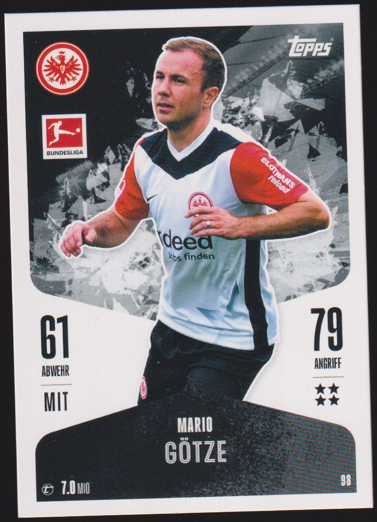 Topps Match Attax 2024-25 Mario Götze Eintracht Frankfurt Bundesliga Parallel – Bild 1