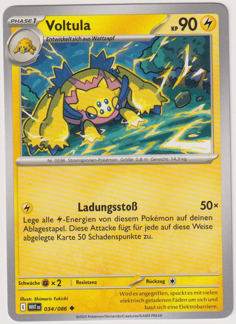Pokemon TCG Galvantula #34/086 Uncommon (U) Deutsch 2025 – Bild 1