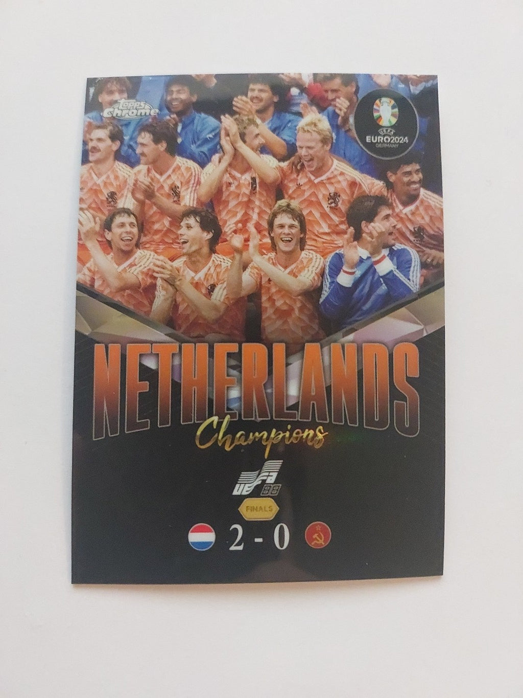 Topps Chrome UEFA Euro 2024 Niederlande Europa Champions Parallel Limitiert – Bild 1