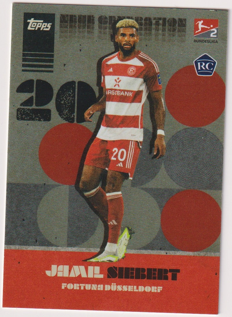 Topps 2023-24 Jamil Siebert Rookie Fortuna Düsseldorf Parallel Rare – Bild 1