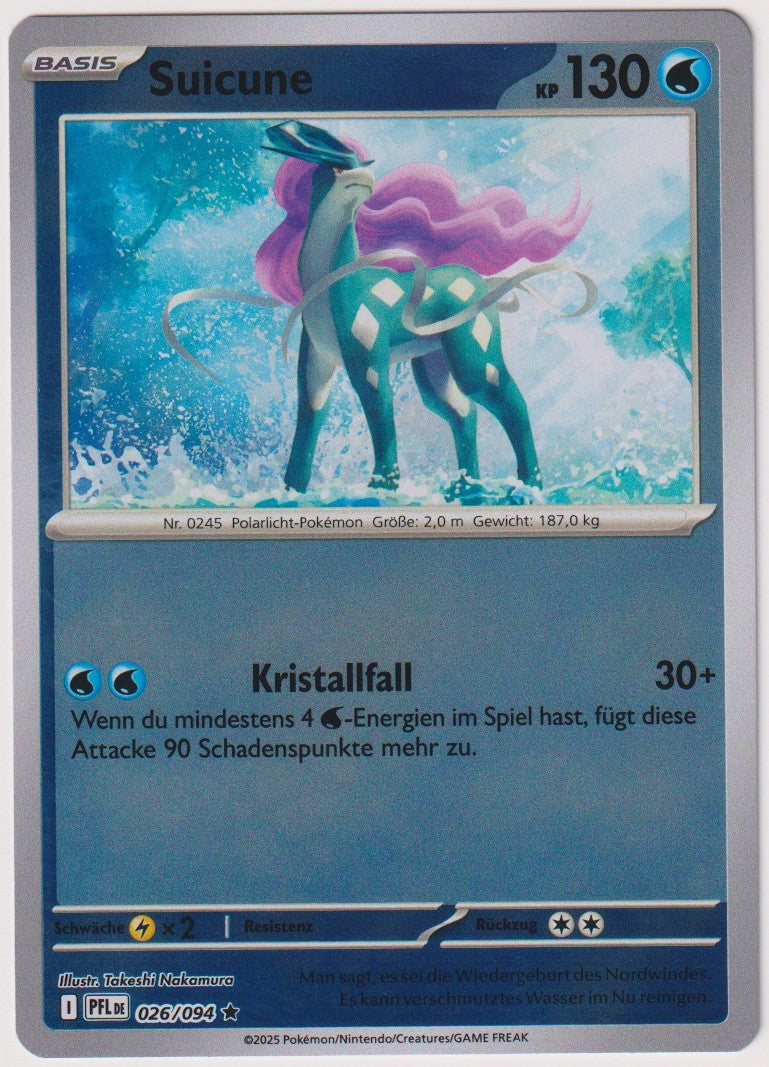 Pokemon TCG Suicune #26/094 Rare (R) Reverse Holo Deutsch 2025 – Bild 1