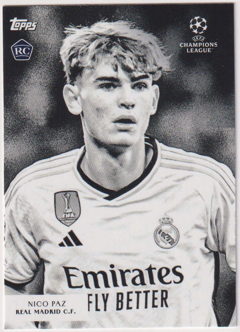 Topps Champions League Nico Paz Rookie Real Madrid C.F. Simplicidad Parallel – Bild 1