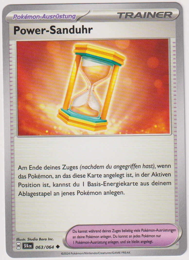 Pokemon TCG Power-Sanduhr #063/064 Uncommon (u) Deutsch 2024 – Bild 1
