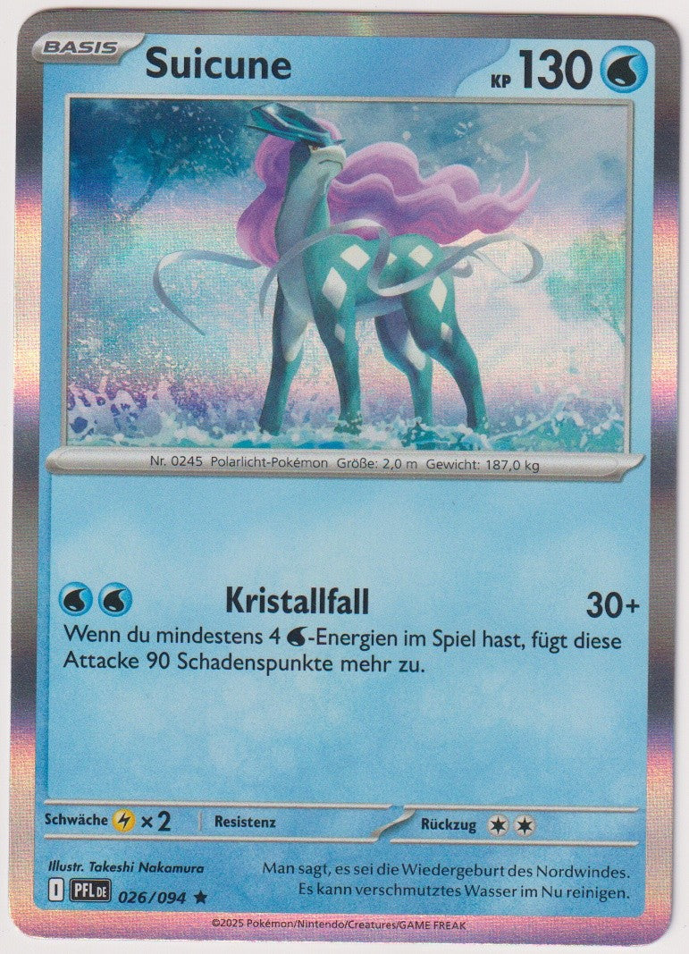 Pokemon TCG Suicune #26/094 Rare (R) Reverse Holo Deutsch 2025 – Bild 1