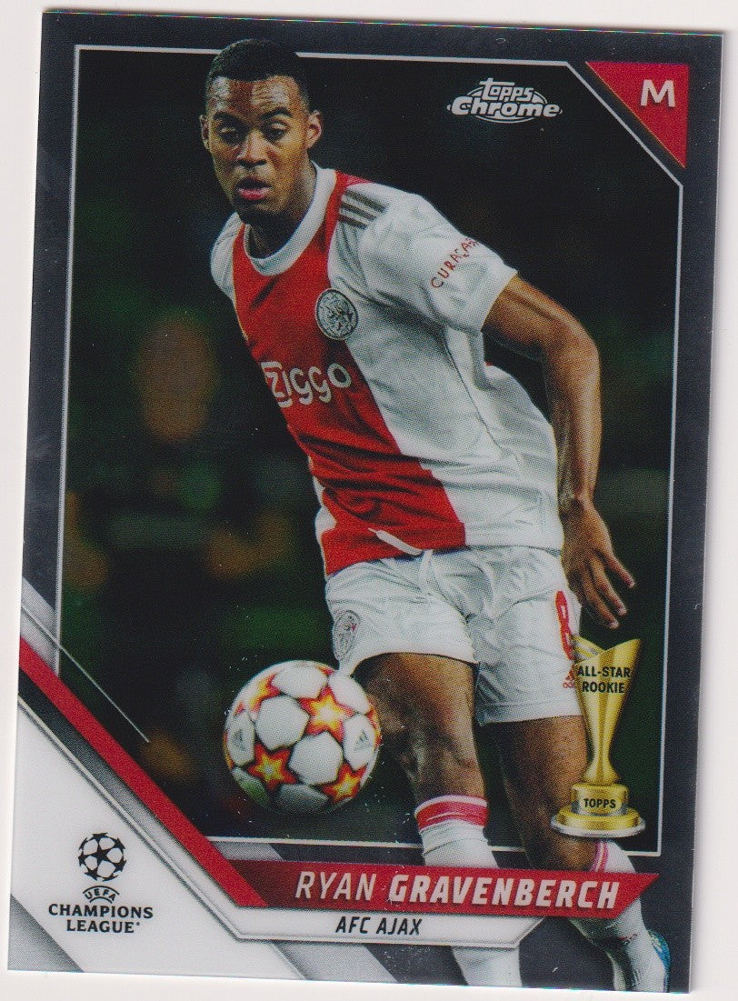 Topps Chrome 2021-22 Ryan Gravenberch Rookie AFC Ajax Parallel Rare – Bild 1