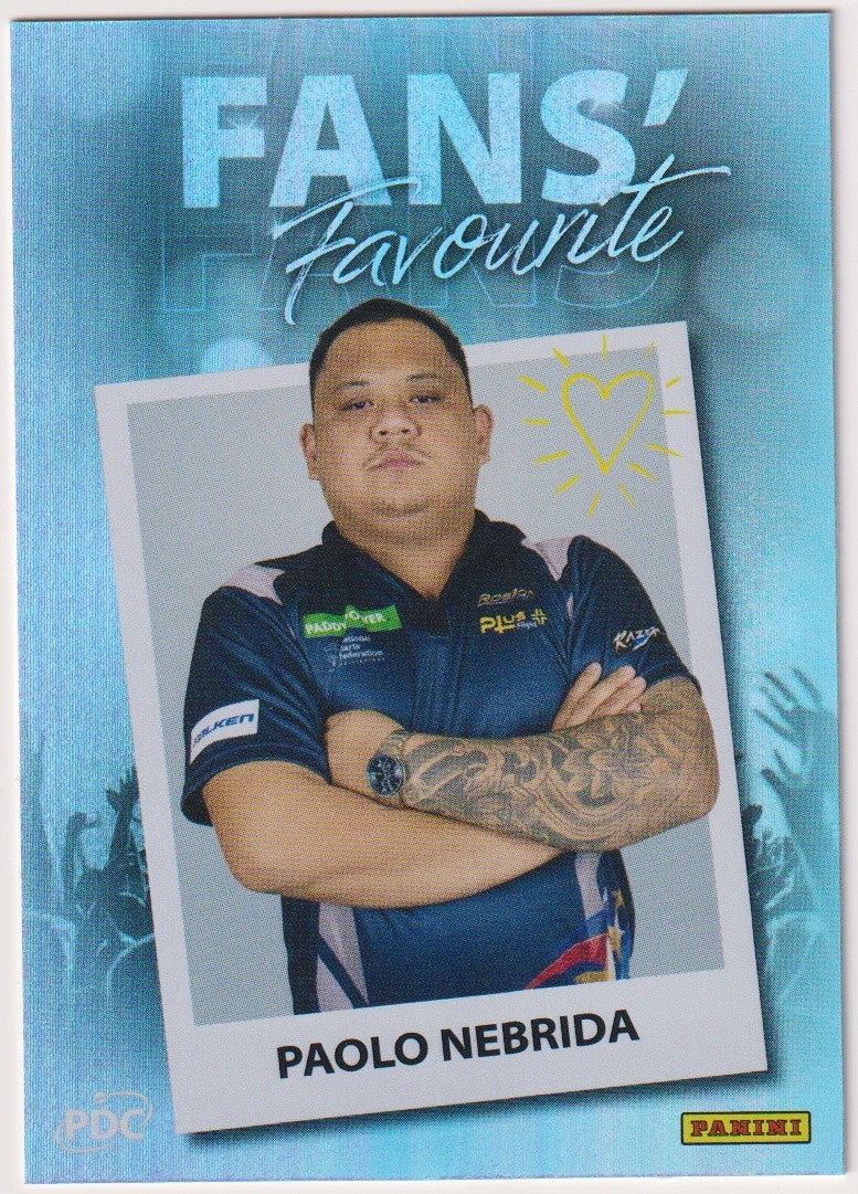 Panini PDC World Championship 2026 Paolo Nebrida Refractor Parallel – Bild 1
