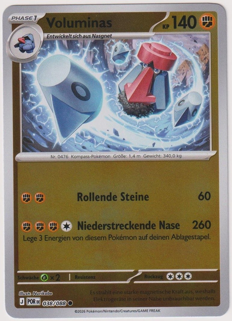 Pokemon TCG Probopass #38/088 Common (C) Reverse Holo Deutsch 2026 – Bild 1