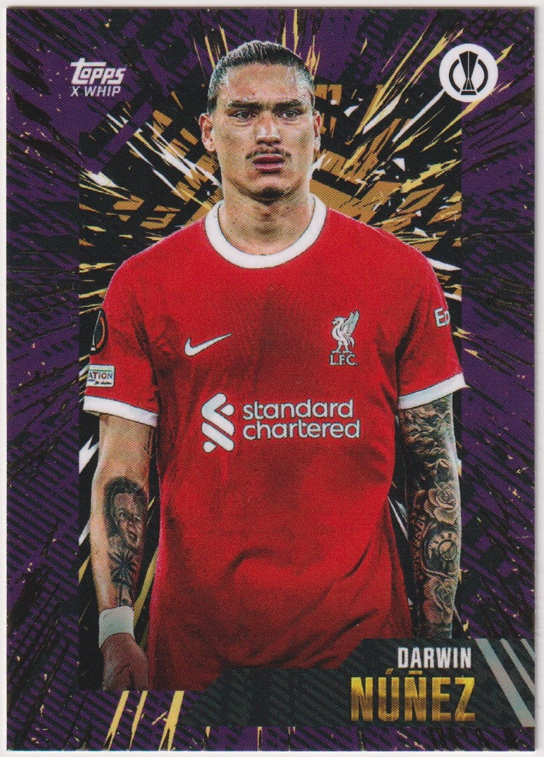 Topps X-Whip Darwin Núñez Liverpool Football Club UEFA Europa League Parallel – Bild 1
