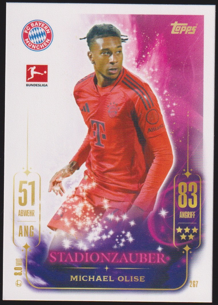 Topps Match Attax 2024-25 Michael Olise FC Bayern München Bundesliga Parallel – Bild 1