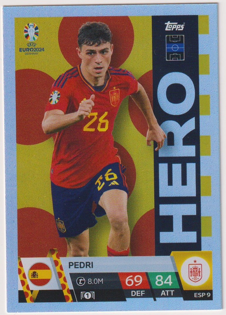 Topps Match Attax 2023-24 Pedri Spanien Parallel Rare Nr. 26 – Bild 1