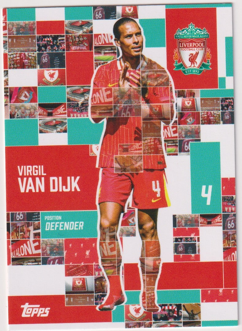 Topps Official Club Product 2024-25 Virgil van Dijk Liverpool FC Parallel – Bild 1