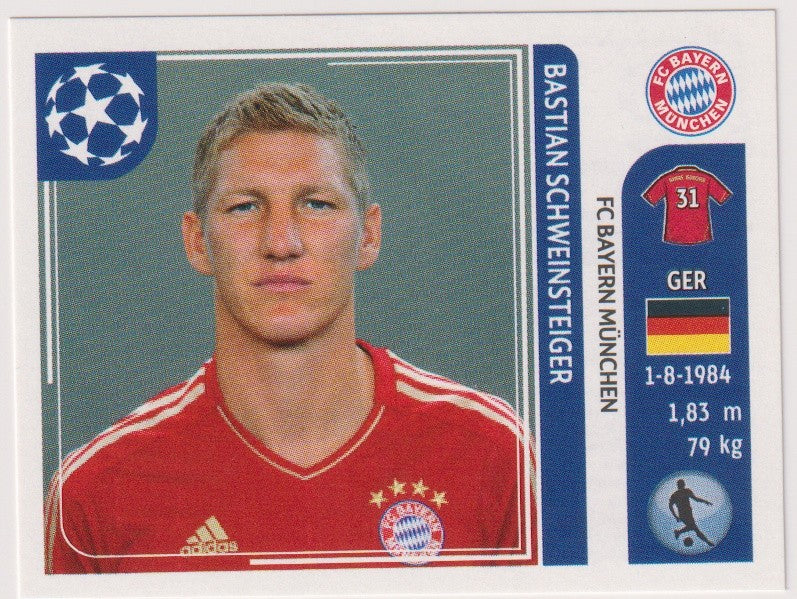 Panini Champions League 2011-12 Bastian Schweinsteiger Bayern München Parallel – Bild 1