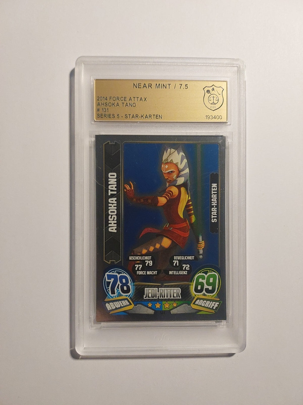 Topps Star Wars 2014 Ahsoka Tano Jedi Republik GSG 7.5 = PSA Series 5 Parallel – Bild 1
