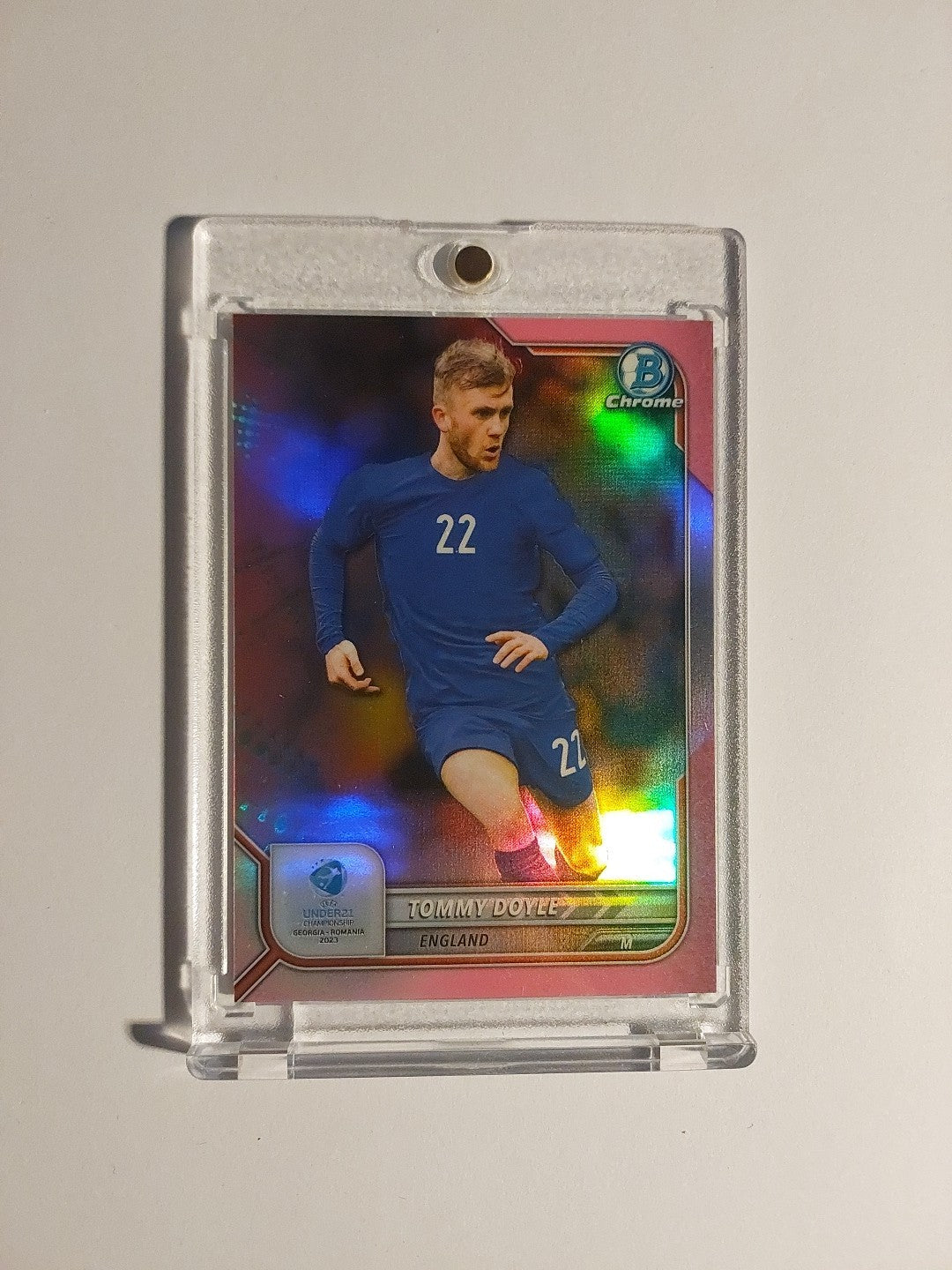 Topps 1st Bowman U21 2022-23 Tommy Doyle England Parallel 47/150 Refractor Rare – Bild 1