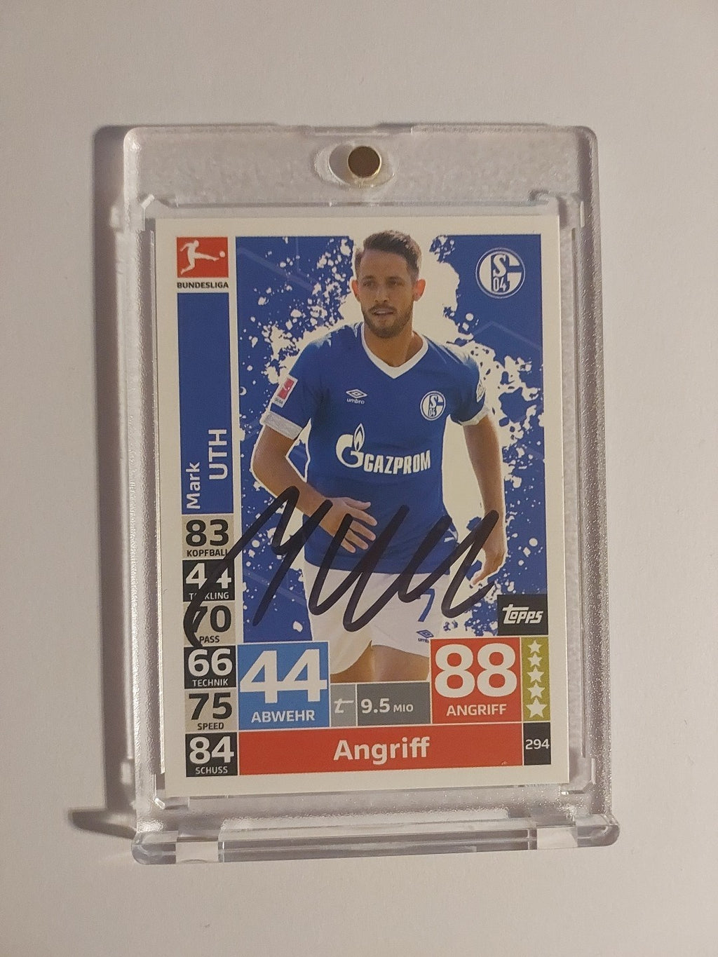 Topps Bundesliga 2020-21 Mark Uth Schalke 04 (On Card Auto) – Bild 1