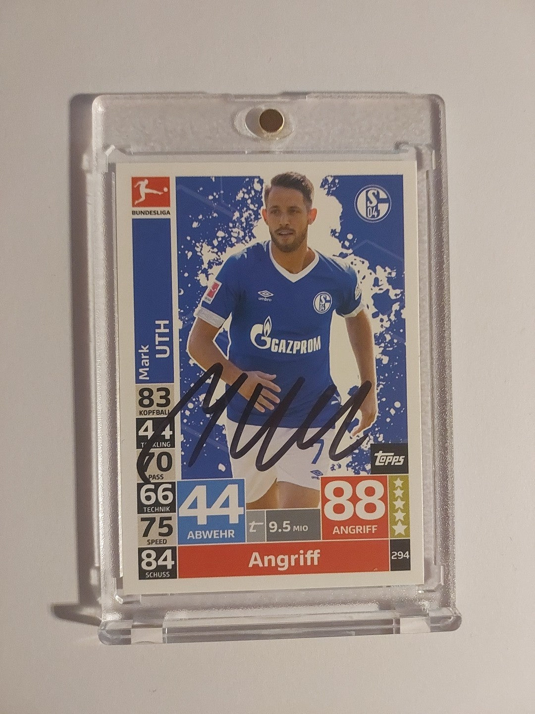 Topps Bundesliga 2020-21 Mark Uth Schalke 04 (On Card Auto) – Bild 1