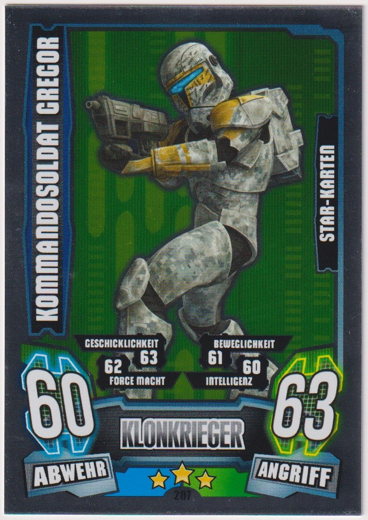 Topps Star Wars 2013 Kommandosoldat Gregor Republik Die Klonkrieger TCG Rare – Bild 1