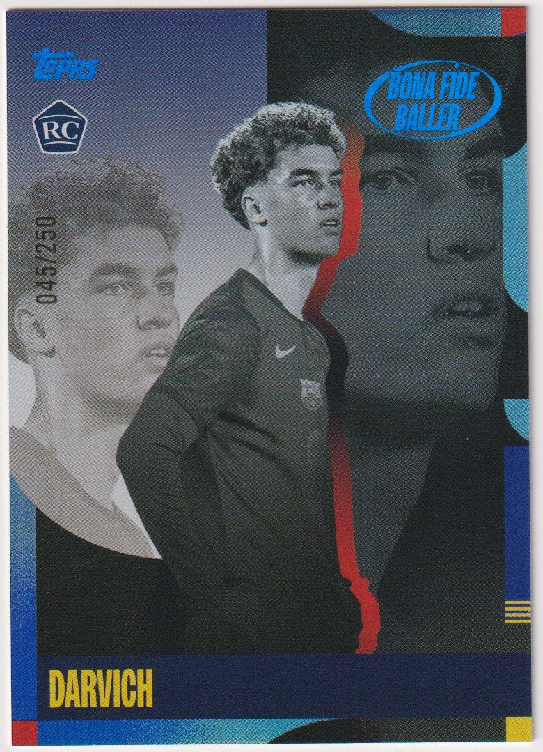 Topps Bona Fide Baller 2024-25 Darvich Rookie Barcelona Atlético Parallel – Bild 1