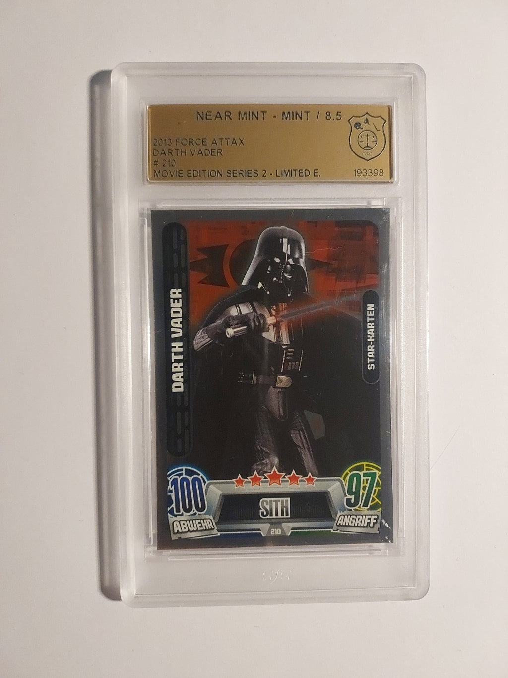 Topps Star Wars 2013 Darth Vader Limited Edition GSG 8.5 = PSA Movie Edition – Bild 1