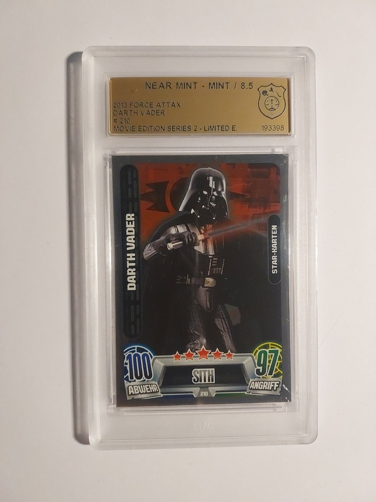 Topps Star Wars 2013 Darth Vader Limited Edition GSG 8.5 = PSA Movie Edition – Bild 1