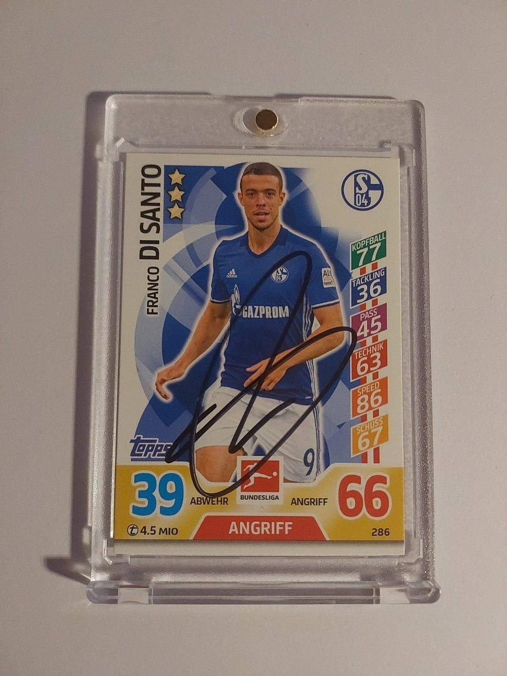 Topps Bundesliga 2017-18 Franco Di Santo Schalke 04 (On Card Auto) – Bild 1