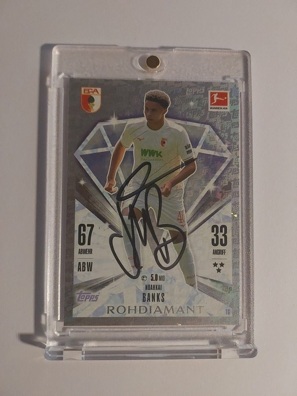 Topps Bundesliga 2024-25 Noahkai Banks FC Augsburg (On Card Auto) – Bild 1