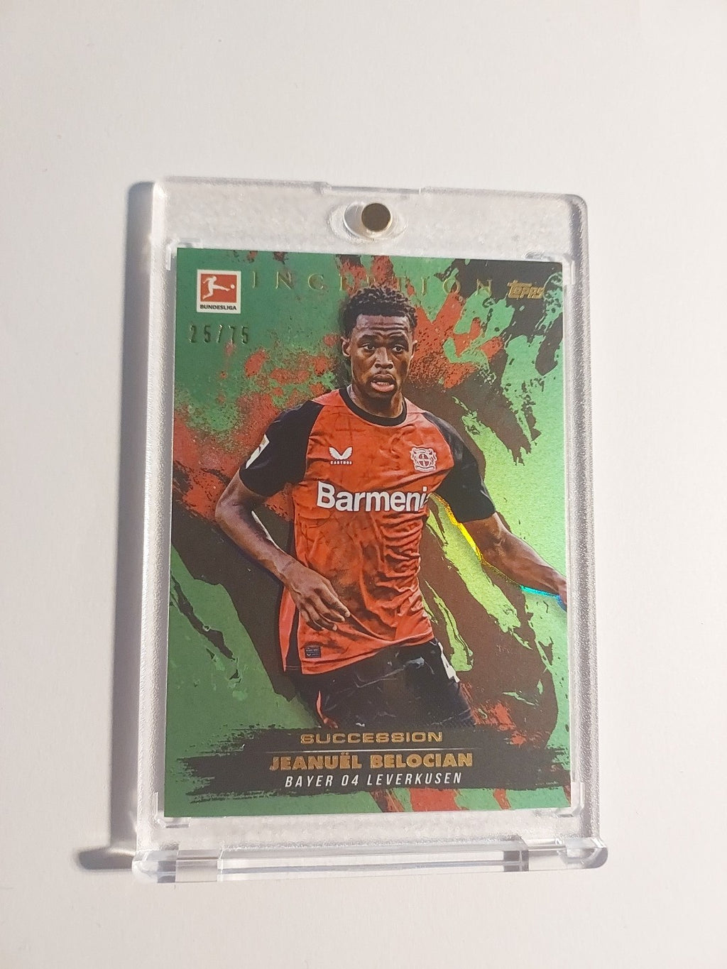 Topps Inception Bundesliga 24-25 Jeanuel Belocian Leverkusen Nummeriert 25/75 – Bild 1