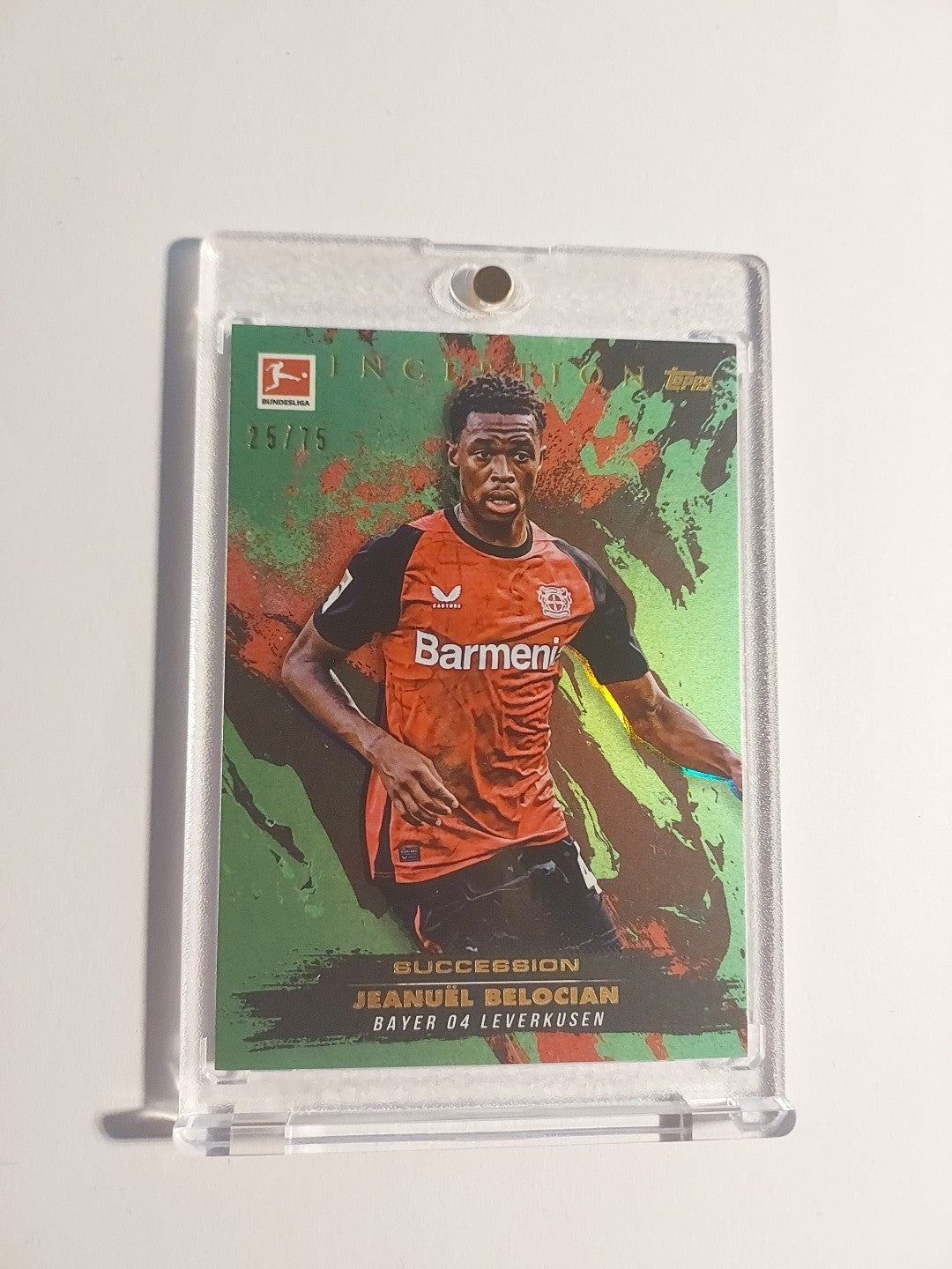 Topps Inception Bundesliga 24-25 Jeanuel Belocian Leverkusen Nummeriert 25/75 – Bild 1