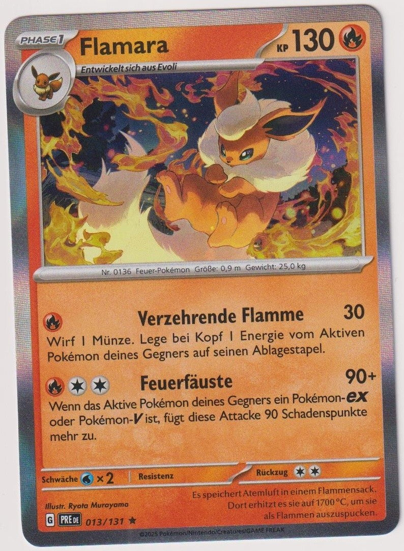 Pokemon TCG Flareon #13/131 Rare (R) Holo Deutsch 2025 – Bild 1