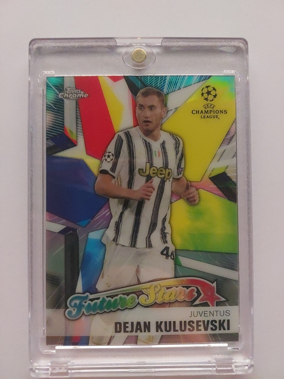 Topps Chrome Set 2020-21  Dejan Kulusevski Juventus Turin Parallel Future Star – Bild 1