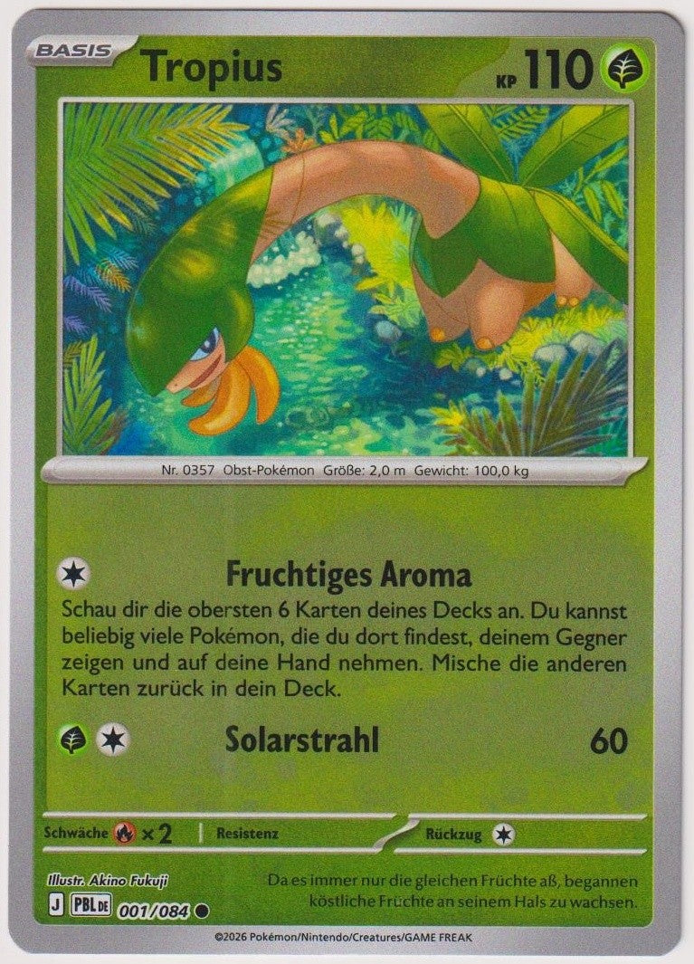 Pokemon TCG Tropius #1/084 Common (C) Reverse Holo Deutsch 2026 – Bild 1
