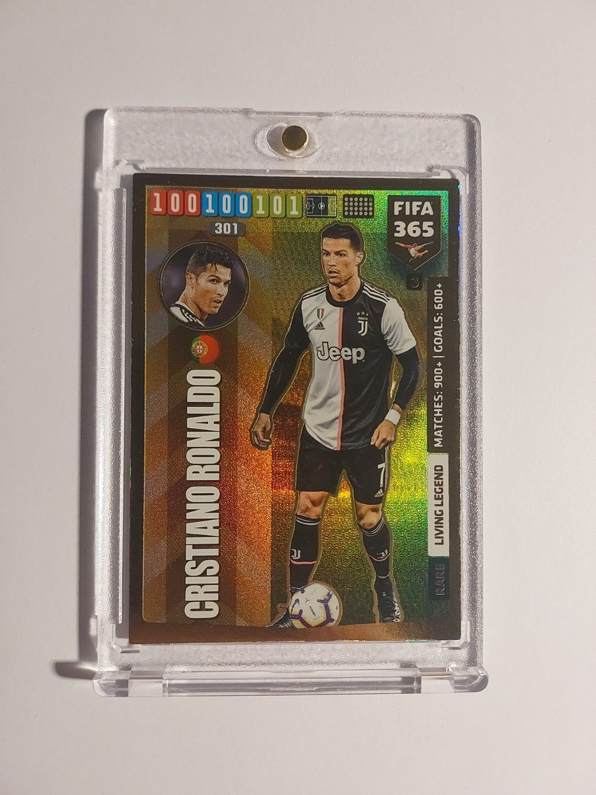 Panini Adrenalyn 2019-20 Cristiano Ronaldo Juventus Gold Parallel Ultra Rare Hit – Bild 1