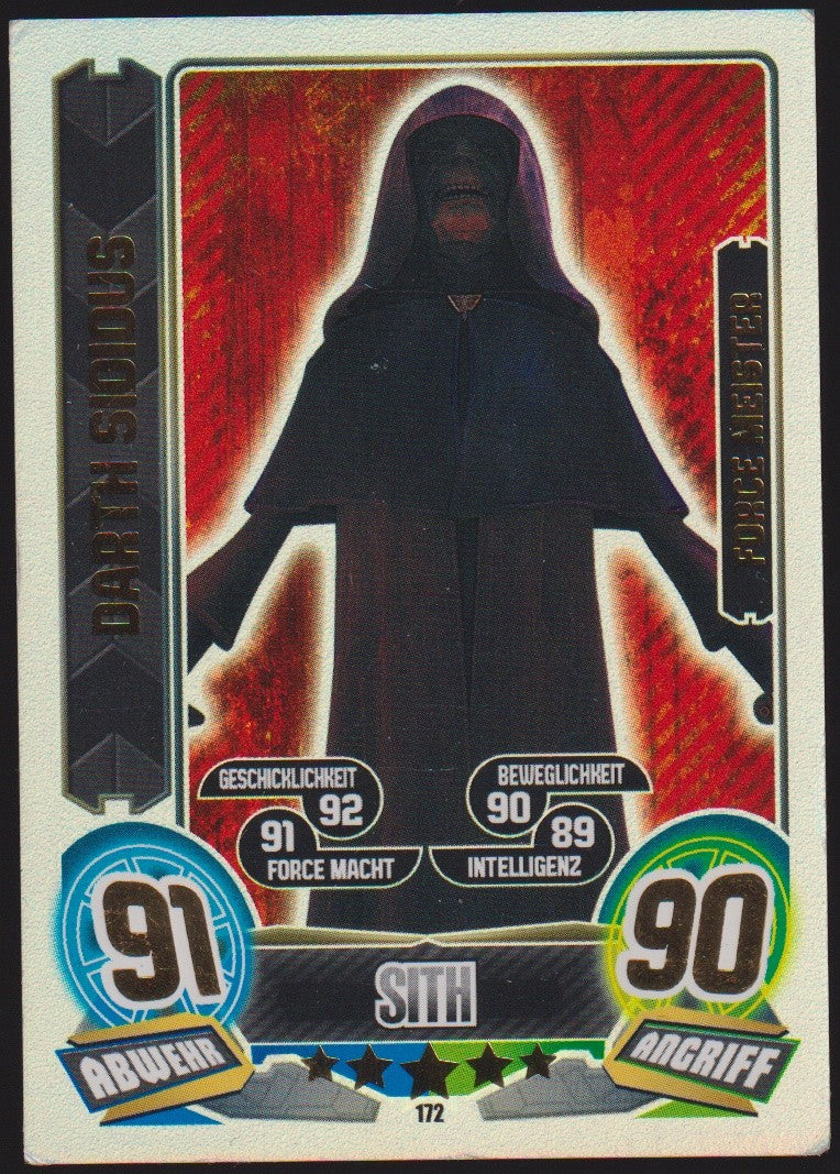 Topps 2012 Star Wars Darth Sidious Sith Separatisten TCG Rare #172 – Bild 1