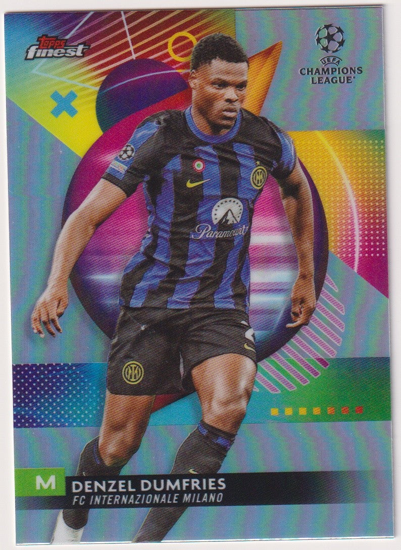 Topps Finest 2023-24 Denzel Dumfries FC Internazionale Milano Parallel Refractor – Bild 1