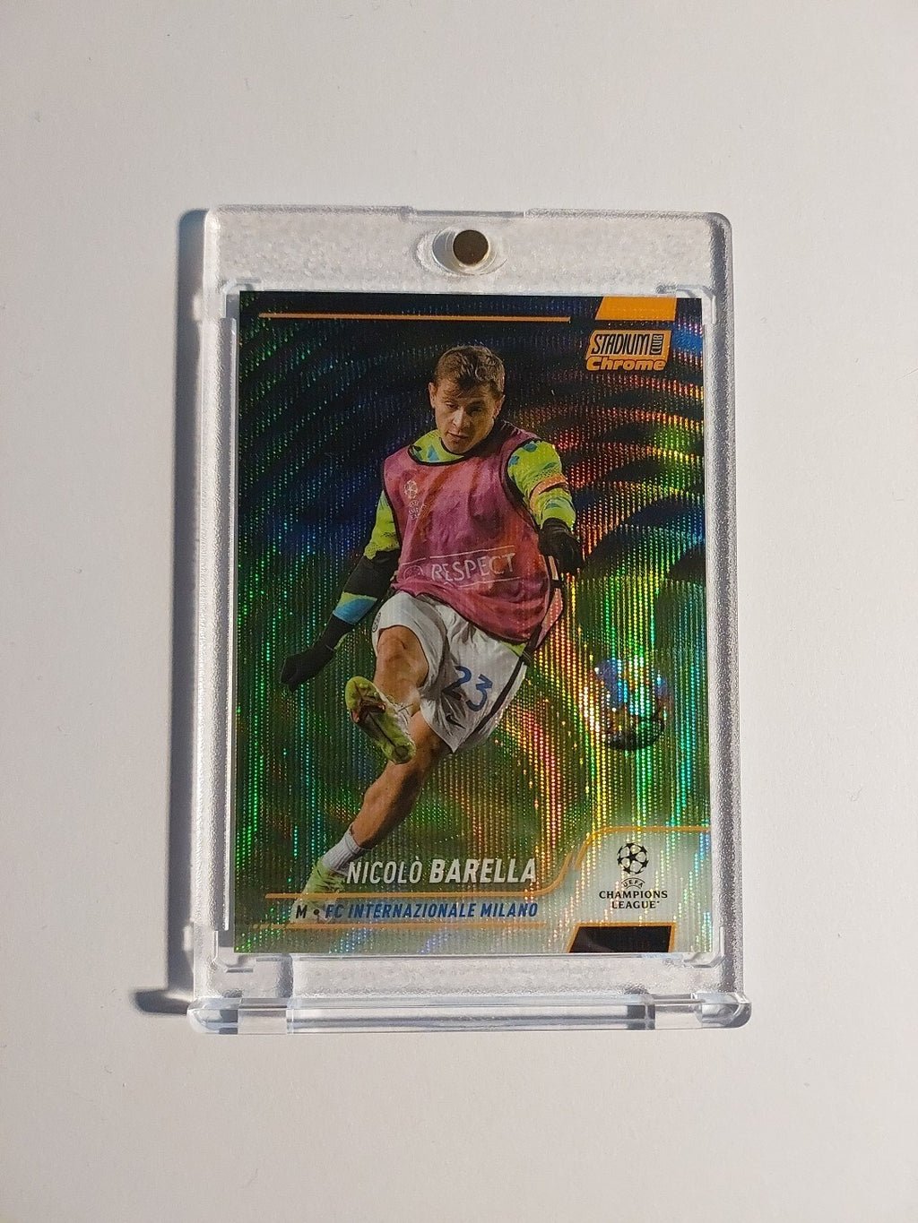 Topps Stadium Club Chrome 2021-22 Nicolo Barella Inter Mailand Parallel 14/25 – Bild 1