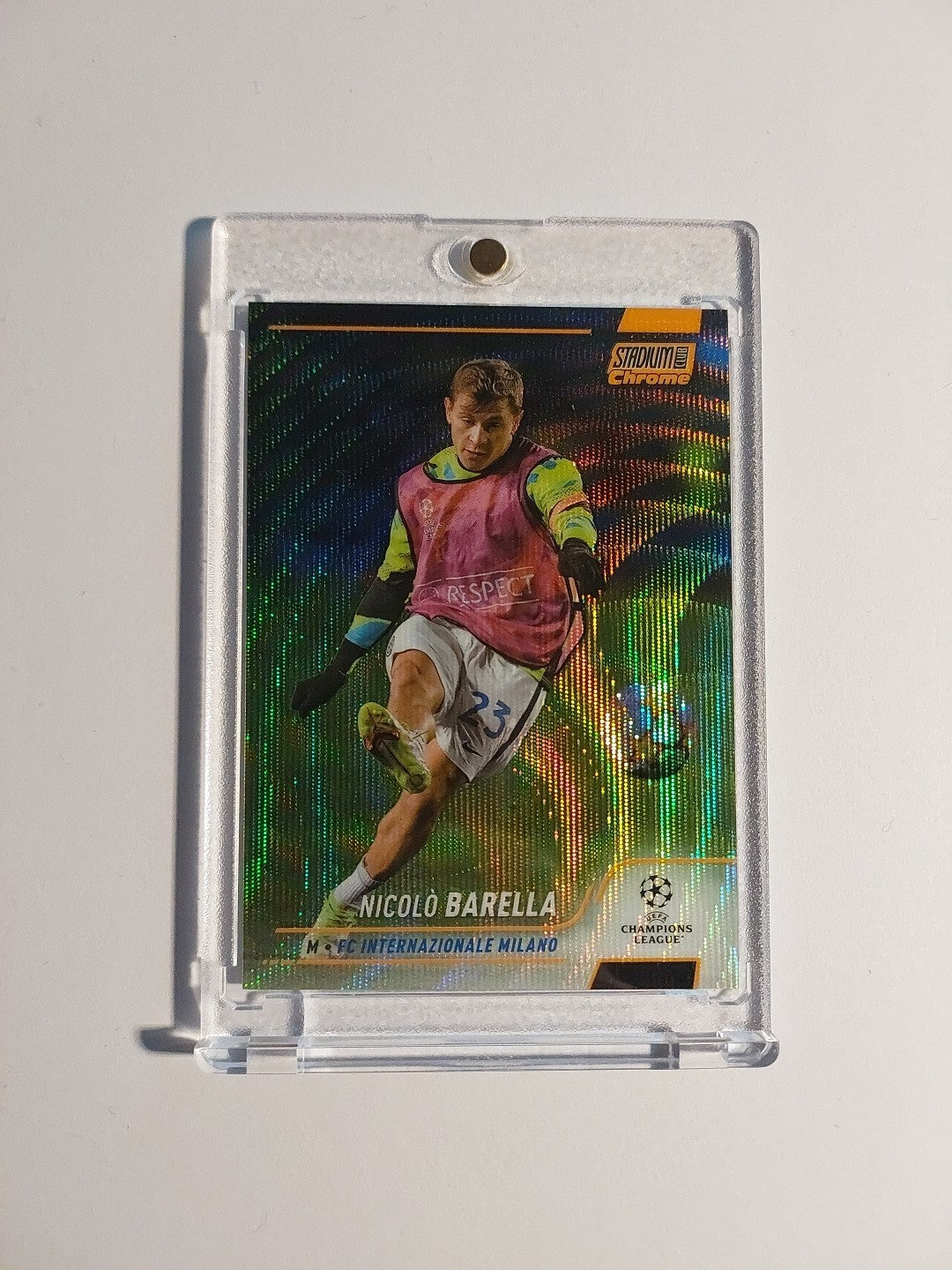 Topps Stadium Club Chrome 2021-22 Nicolo Barella Inter Mailand Parallel 14/25 – Bild 1