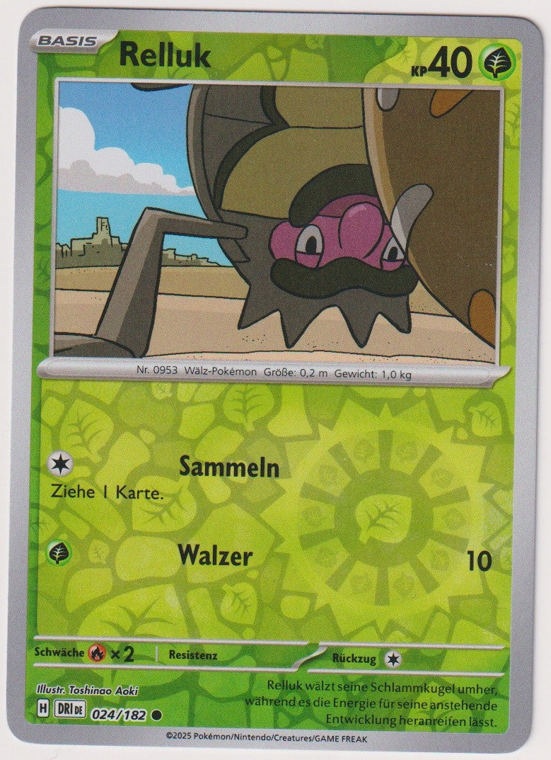 Pokemon TCG Relluk #24/182 Common (C) Reverse Holo Deutsch 2025 – Bild 1