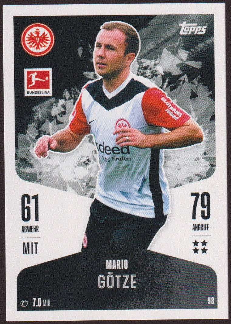 Topps 2024-25 Mario Götze Eintracht Frankfurt Saison 2024/25 Mittelfeld Parallel – Bild 1