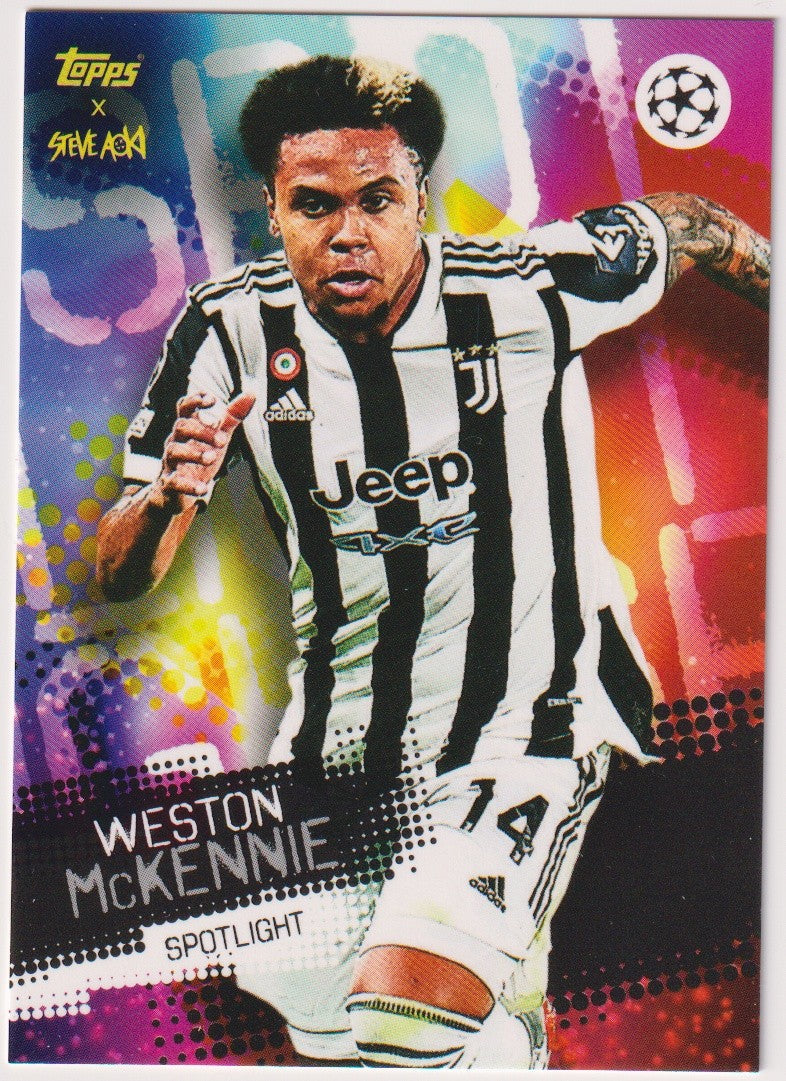 Topps Steve Aoki Football Festival 2021-22 Weston McKennie Juventus Parallel – Bild 1